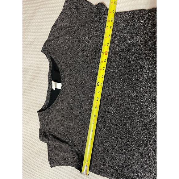 H&M Basics Black Speckled Short Sleeve Crew Neck Relaxed Fit Cotton Tee Large - Picture 6 of 8